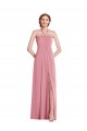 Best Sleeveless Open Back Long Halter Neck A-Line Skin Pink Maxi Evening Dress UK