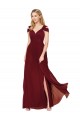 Best Sleeveless Long High Neck A-Line Bridal Party Dresses UK