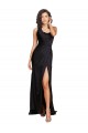 Best Sleeveless Long One Shoulder A-Line Black Sexy Evening Dress UK