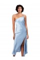 Best Sleeveless Midi Length One Shoulder A-Line Evening Gown UK