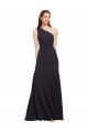 Best Sleeveless Long One Shoulder A-Line Dark Navy Evening Dresses UK