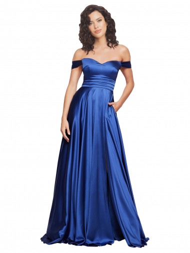 Best Sleeveless Sweep Train Sweetheart A-Line Evening Dress UK