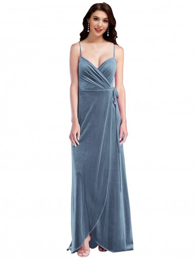 Best Sleeveless Low Back Long Sweetheart A-Line Stretch Velvet Maxi Evening Dress UK