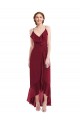 Best Sleeveless Low Back Long V-Neck A-Line Evening Maxi Dress UK