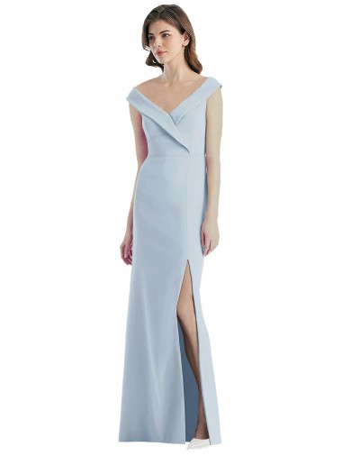 Best Sleeveless Long V-Neck A-Line Stretch Crepe Semi Formal Evening Dress UK