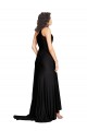 Best Sleeveless Long One Shoulder A-Line Silky Satin Sexy Evening Dress UK