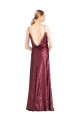 Best Sleeveless Long High Neck A-Line Sequin Evening Dress UK