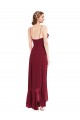 Best Sleeveless Low Back Long V-Neck A-Line Evening Maxi Dress UK