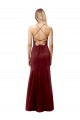 Best Sleeveless Open Back Long High Neck Mermaid Stretch Crepe Evening Dress UK