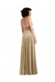 Best Sleeveless Low Back Long Square Neck A-Line Maxi Evening Dress UK