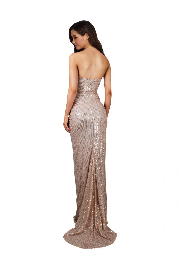 Best Sleeveless Low Back Long Scoop Neck Mermaid Sexy Evening Dress UK