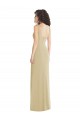 Best Sleeveless Low Back Long Square Neck Trumpet Evening Dress UK