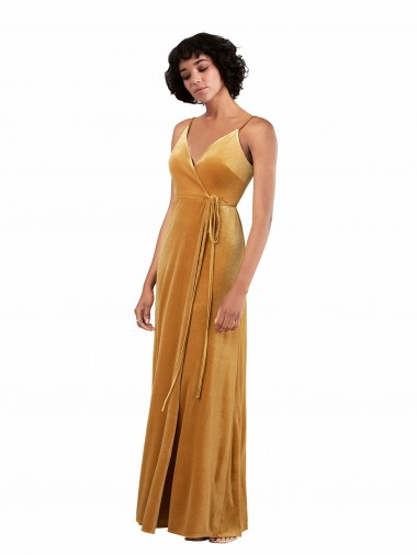 Best Sleeveless V-Back Long V-Neck Column Evening Dress UK