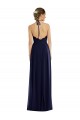 Best Sleeveless Open Back Long Halter Neck A-Line Dark Navy Maxi Evening Dress UK