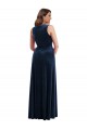 Best Sleeveless Long V-Neck Sheath Stretch Velvet Maxi Evening Dress UK