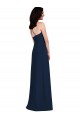 Best Sleeveless Open Back Long Halter Neck Trumpet Dark Navy Semi Formal Evening Dress UK