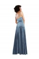 Best Sleeveless Open Back Long Cowl Neck Sheath Maxi Evening Dress UK