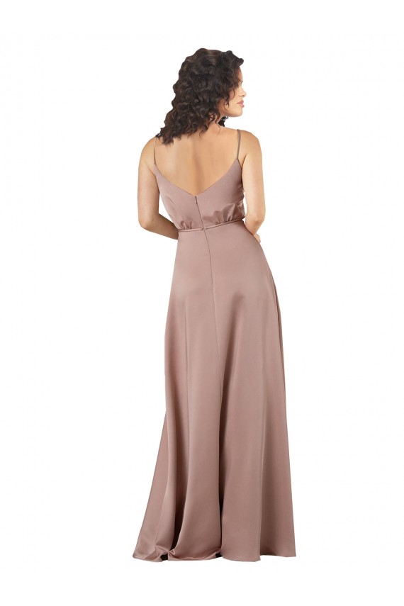 Best Sleeveless Long Sweetheart A-Line Silky Satin Evening Dress UK