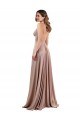 Best Sleeveless Low Back Long V-Neck A-Line Sexy Evening Dress UK