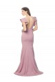 Best Flutter Sleeves V-Back Sweep Train Round Neck Mermaid Evening Dress UK