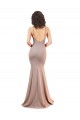 Best Sleeveless Low Back Long V-Neck Mermaid Stretch Crepe Sexy Evening Dress UK