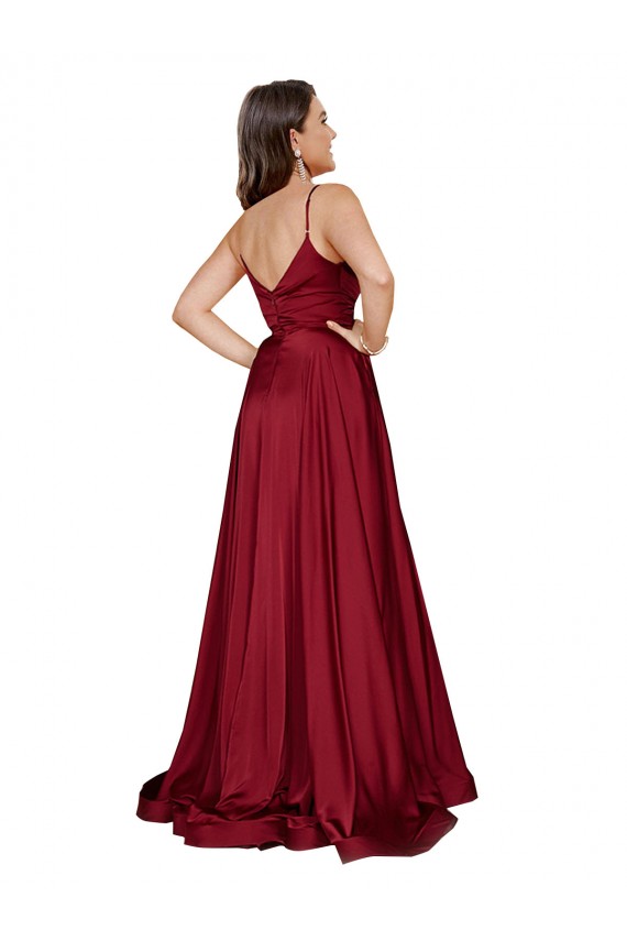 Best Sleeveless Low Back Long Sweetheart A-Line Sexy Evening Dress UK