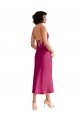 Best Sleeveless Low Back Midi Length V-Neck A-Line Evening Dress UK