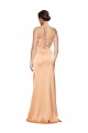 Best Sleeveless Open Back Long One Shoulder Sheath Stretch Satin Evening Dress UK