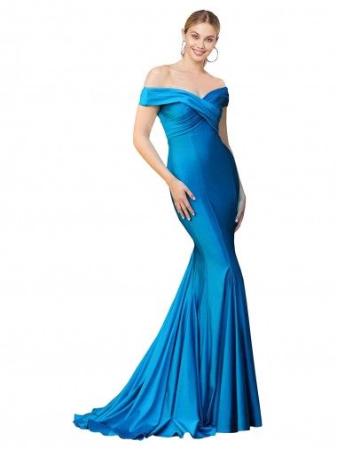 Best Sleeveless Long High Neck Mermaid Satin Evening Dress UK