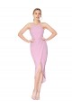 Best Sleeveless Knee Length High Neck Mermaid Stretch Crepe Evening Dress UK