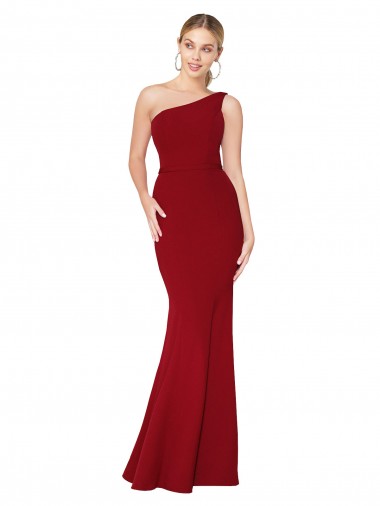 Best Sleeveless Long High Neck Mermaid Burgundy Evening Dresses UK