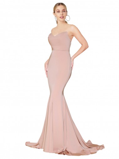 Best Sleeveless Low Back Long High Neck Mermaid Mauve Sexy Evening Dress UK