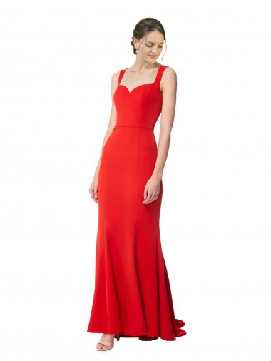 Best Sleeveless Long High Neck Mermaid Stretch Crepe Maxi Evening Dress UK