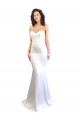 Best Sleeveless Low Back Long High Neck Mermaid Stretch Crepe Evening Dress UK