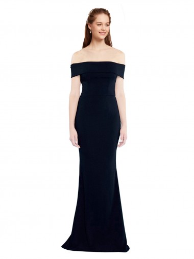 Best Sleeveless Keyhole Back Long Off the Shoulder Mermaid Evening Dress UK