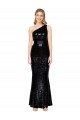 Best Sleeveless Long One Shoulder Mermaid Sequin Evening Dress UK