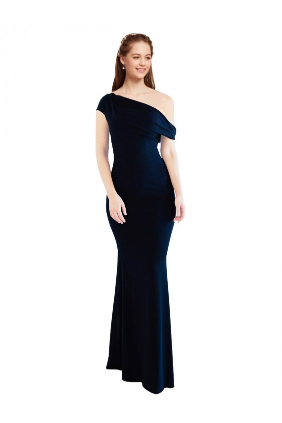 Best Sleeveless Long One Shoulder Mermaid Evening Dress UK