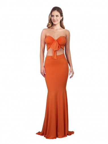 Best Sleeveless Long Strapless Mermaid Spandex Evening Dress UK