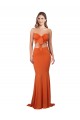 Best Sleeveless Long Strapless Mermaid Spandex Evening Dress UK