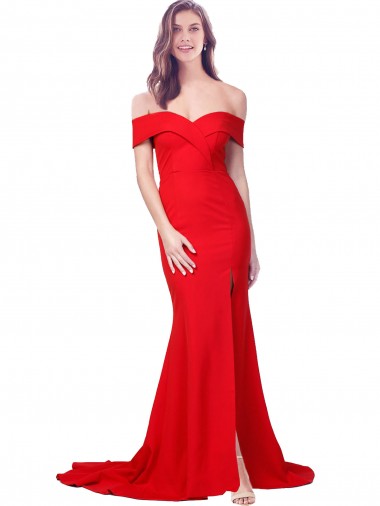 Best Sleeveless Long Sweetheart Mermaid Stretch Crepe Evening Dresses UK