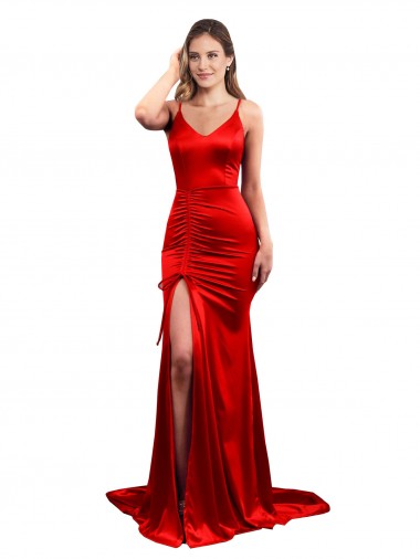 Best Sleeveless Low Back Long Sweetheart Mermaid Sexy Evening Dress UK