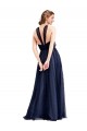 Best Sleeveless Long Halter Neck A-Line Semi Formal Evening Dress UK