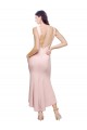 Best Sleeveless Low Back Midi Length High Neck Sheath Evening Dress UK