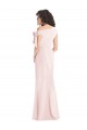 Best Cap Sleeves Long Off the Shoulder Trumpet Maxi Evening Dress UK