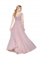 Best Sleeveless V-Back Long High Neck A-Line Primrose Evening Dress UK