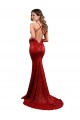 Best Sleeveless Open Back Long V-Neck Mermaid Evening Dress UK