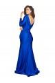 Best Long Sleeves V-Back Long V-Neck Mermaid Sexy Evening Dress UK