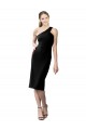 Best Sleeveless Cocktail Length One Shoulder Sheath Evening Dress UK