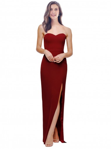 Best Sleeveless Low Back Long Sweetheart Sheath Evening Dress UK