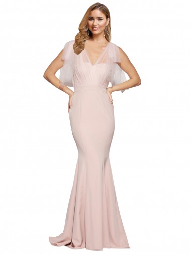 Best Sleeveless Low Back Long Sweetheart Sheath Mauve Evening Dress UK